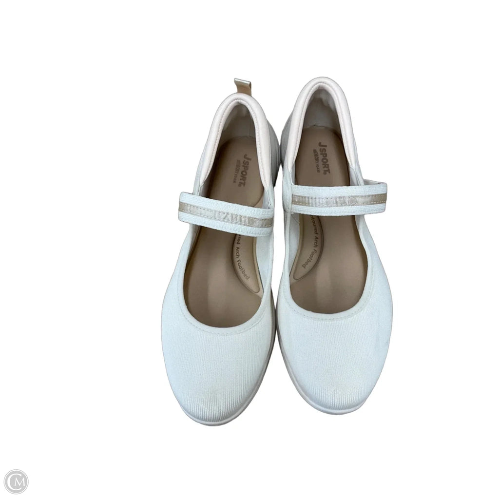 Shoes Flats By Clothes Mentor In Cream, Size: 10