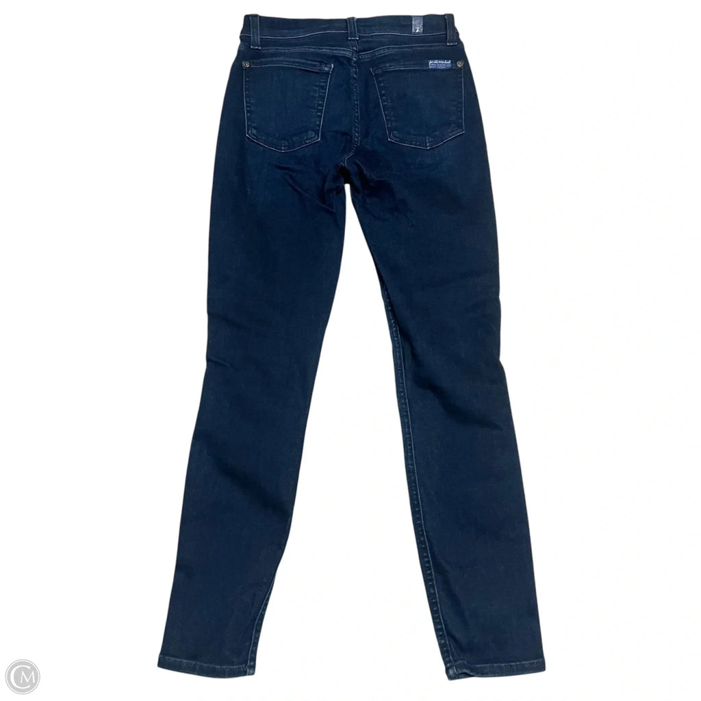 Jeans Skinny By 7 For All Mankind In Blue Denim, Size: 0