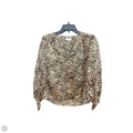 Top Long Sleeve By Rebecca Taylor In Animal Print, Size: S