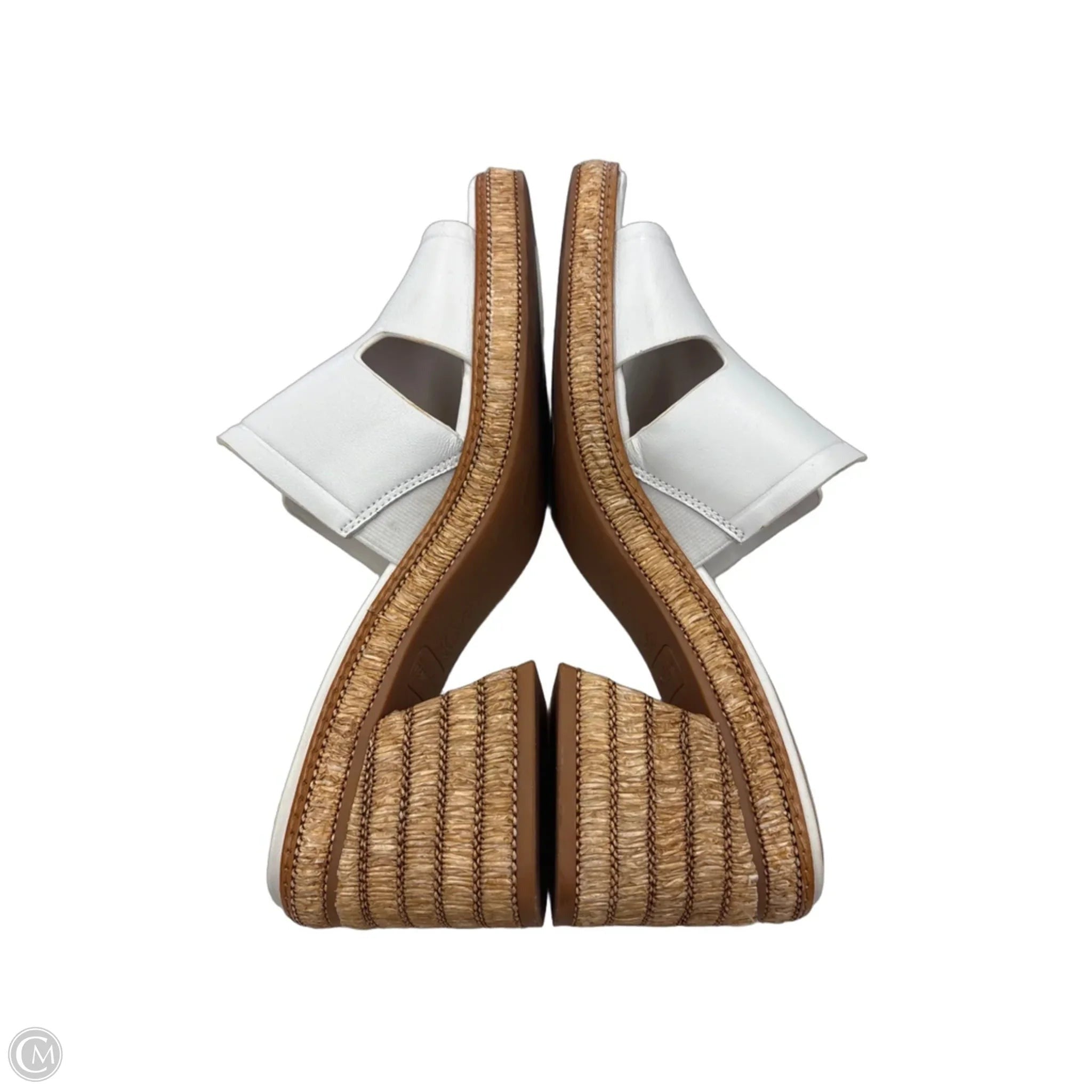 Sandals Heels Block By Franco Sarto In White, Size: 9.5