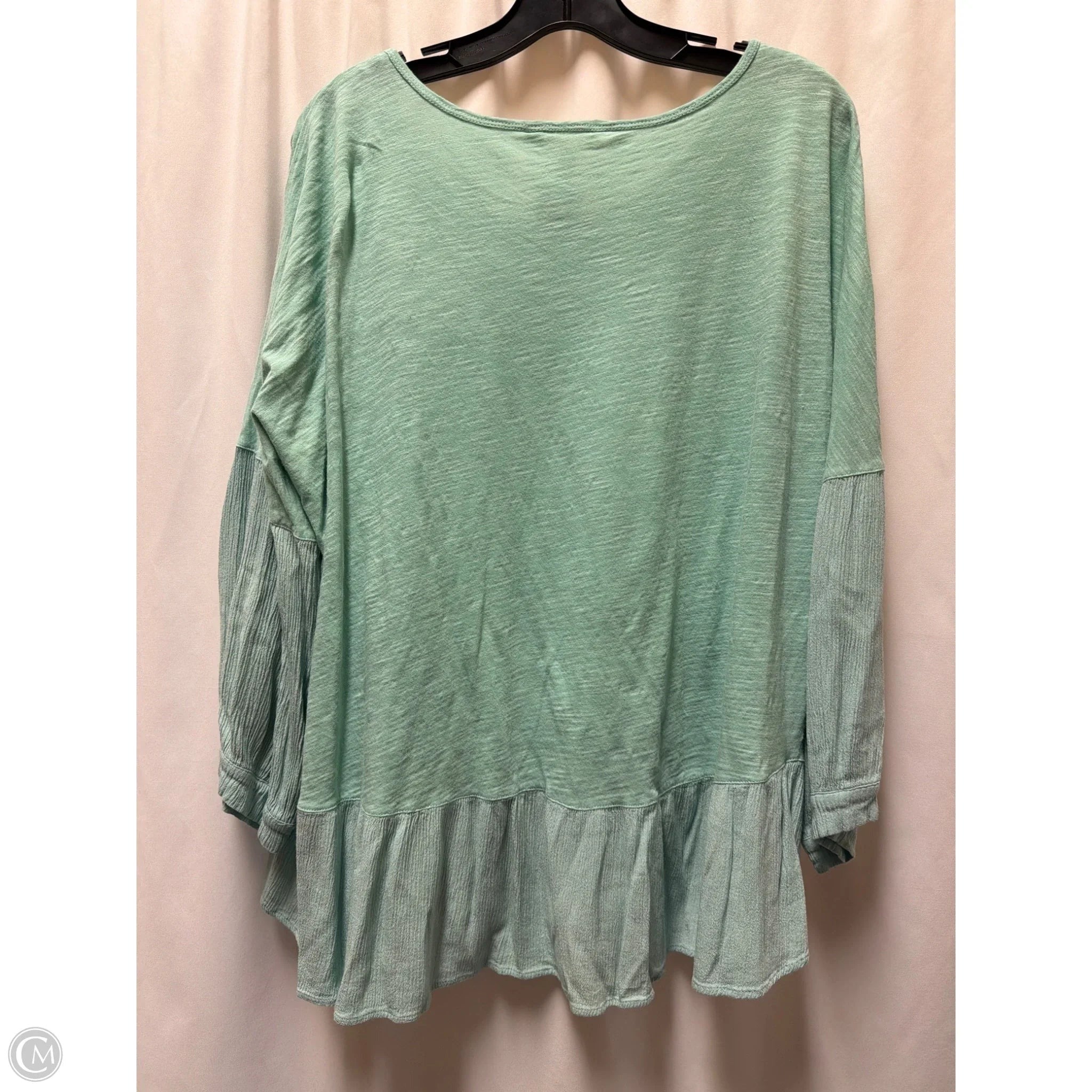 Top Long Sleeve By Matilda Jane In Green, Size: Xxl