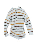 Sweater Cardigan By Shein In Cream & Orange, Size:M