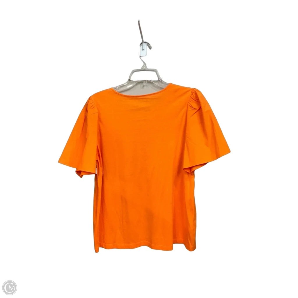 Top Short Sleeve By Loft In Orange, Size: M