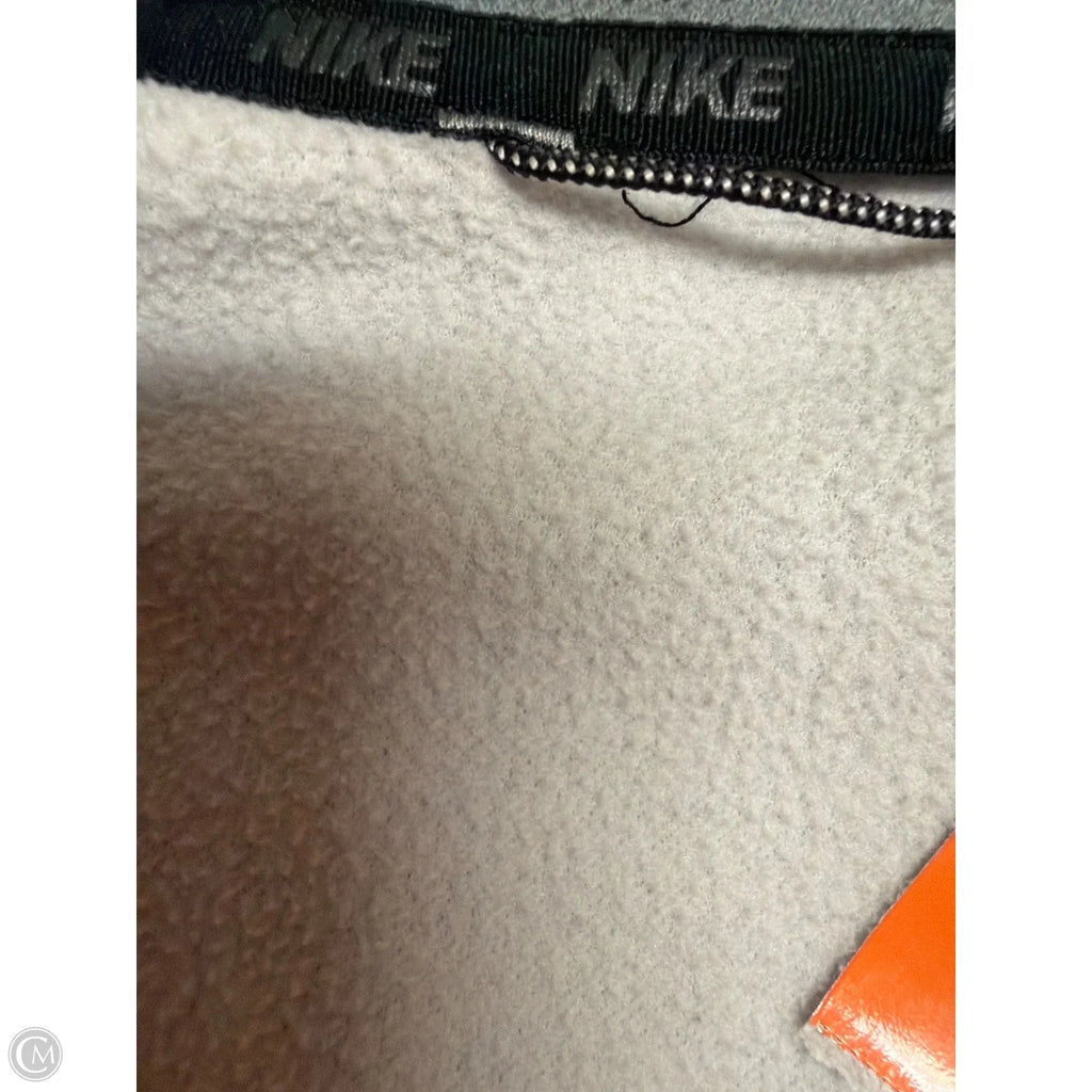 Athletic Sweatshirt Hoodie By Nike In Grey, Size: L