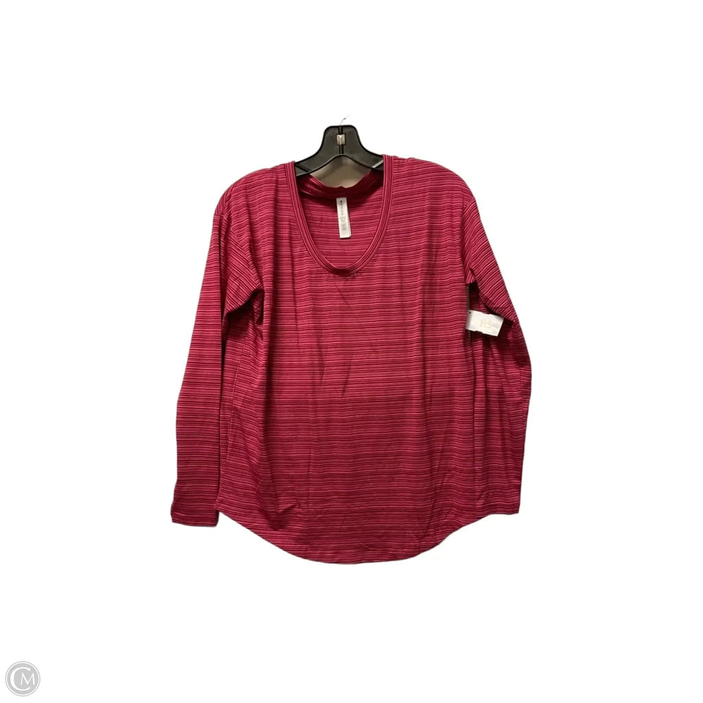 Athletic Top Long Sleeve Collar By Athleta In Red, Size: S