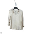 Blouse Long Sleeve By Loft In Tan, Size: Xs