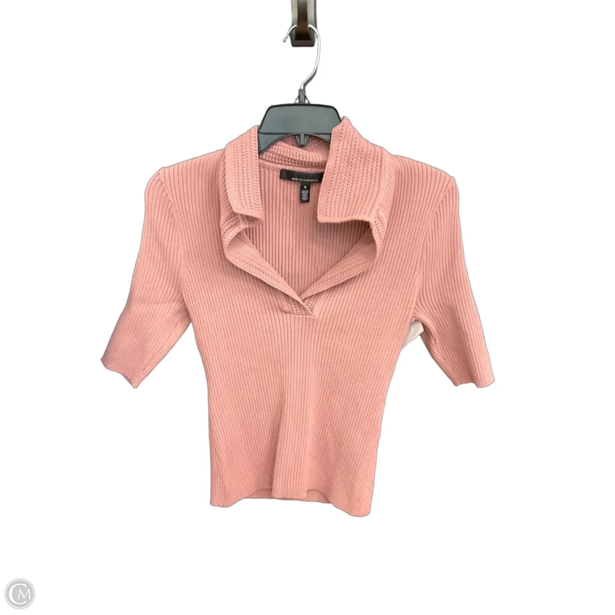Top Short Sleeve By White House Black Market In Pink, Size: M