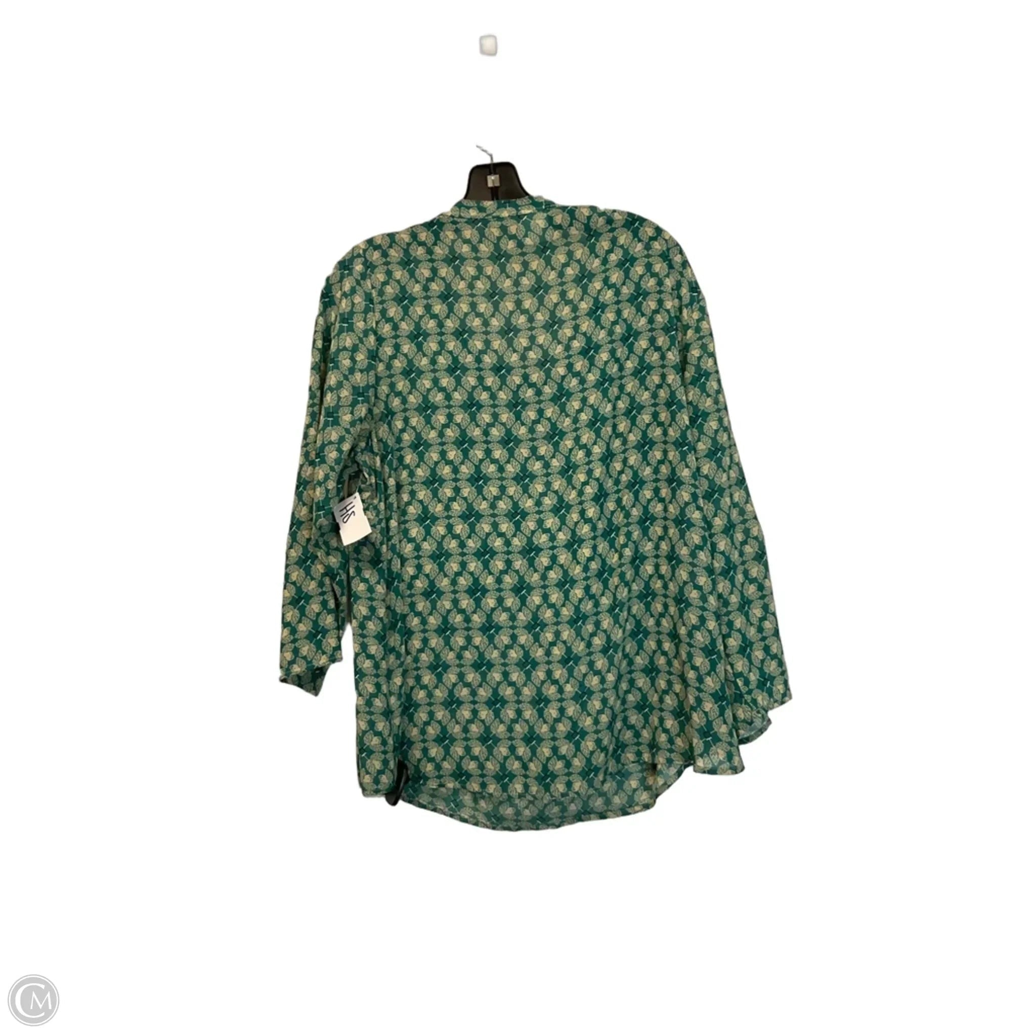 Top 3/4 Sleeve By Cabi In Green, Size: Xl