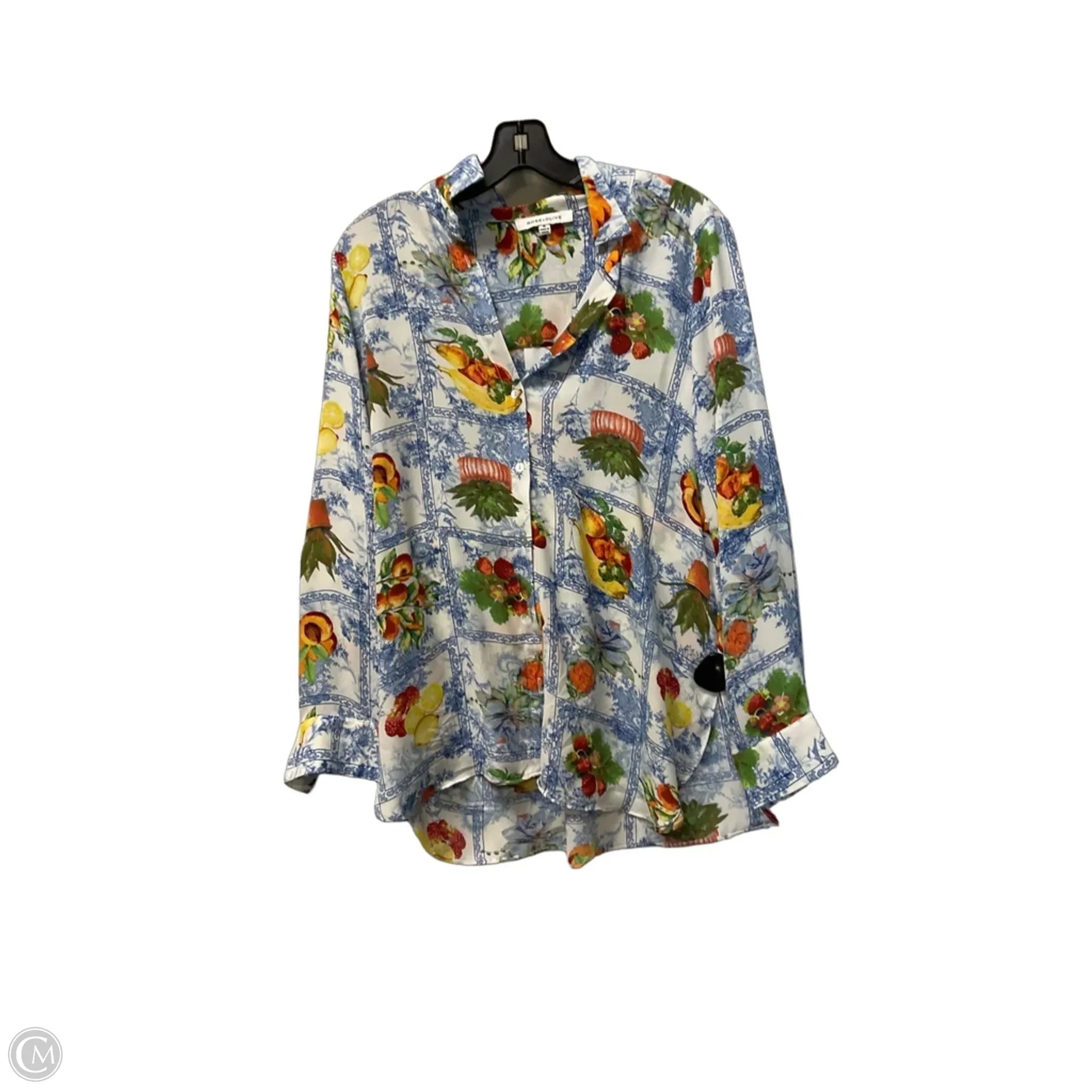 Top Long Sleeve By Rose And Olive In White, Size: M