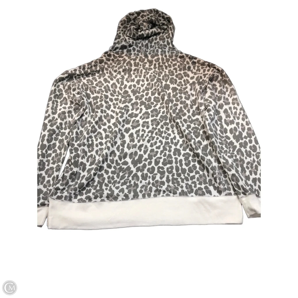 Sweatshirt Hoodie By Clothes Mentor In Leopard Print, Size: 2x
