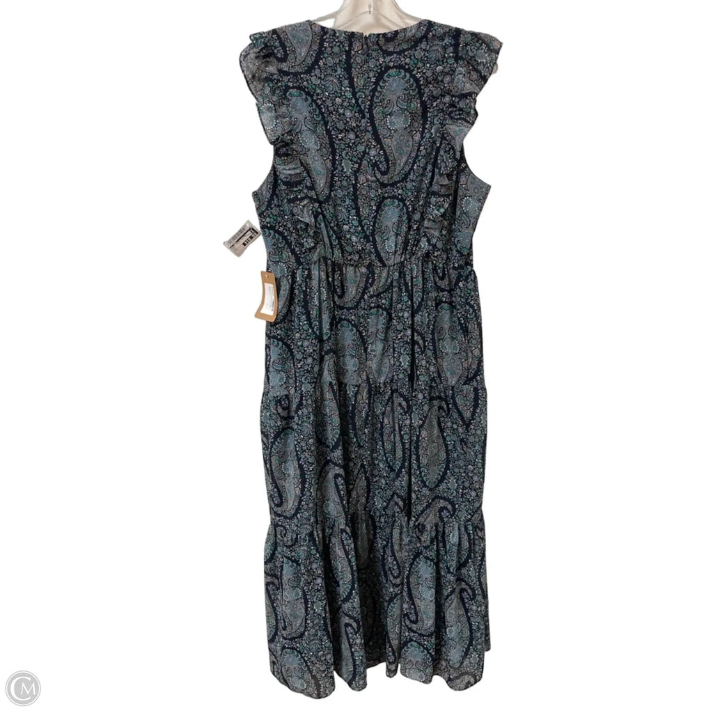 Dress Casual Maxi By J. Crew In Blue, Size: L