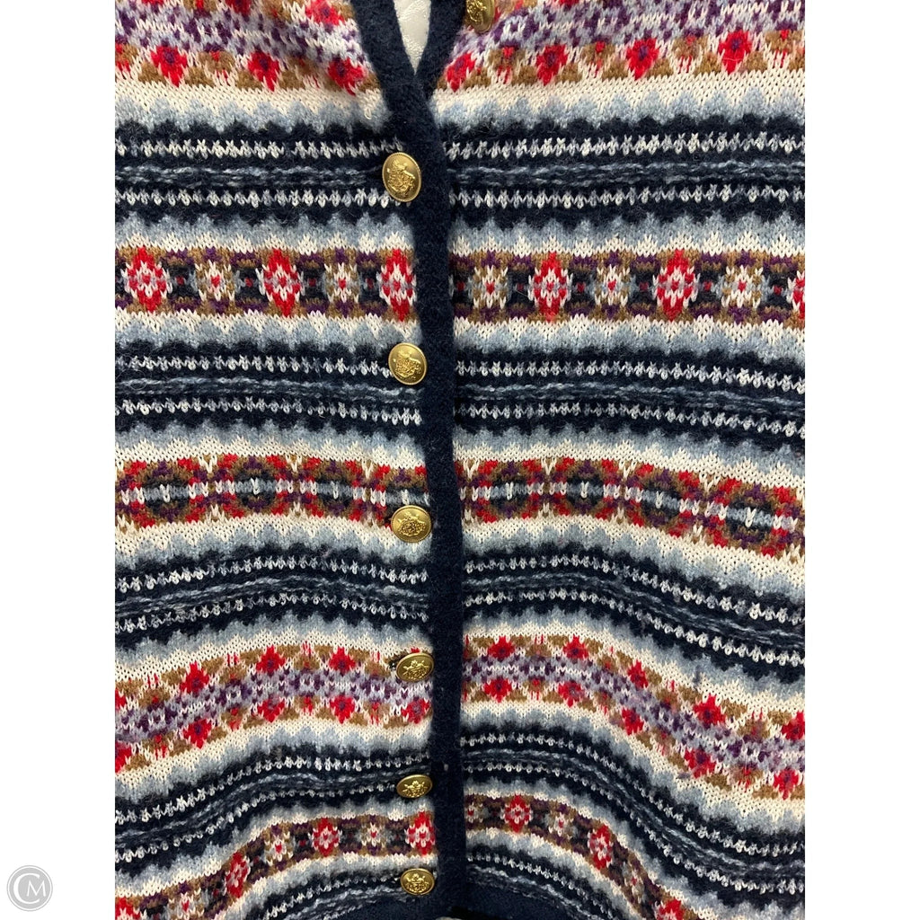 Cardigan By J. Crew In Blue & Red, Size: S