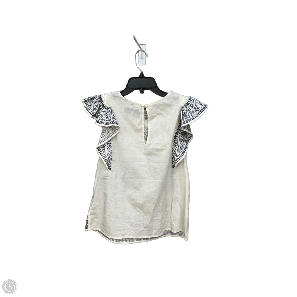 Top Sleeveless By Abercrombie And Fitch In Blue & Cream, Size: S