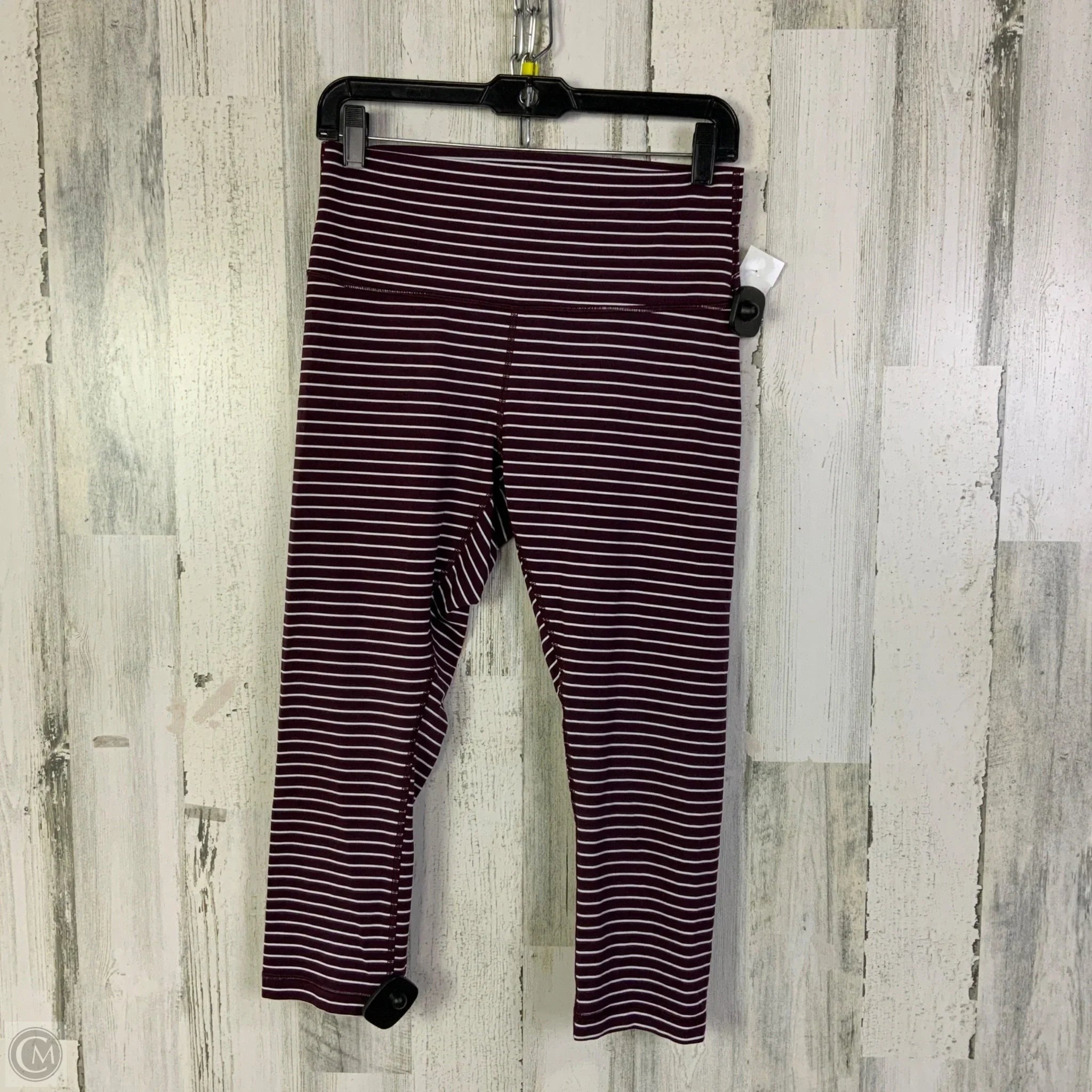 Athletic Leggings Capris By Lululemon In Maroon, Size: 10
