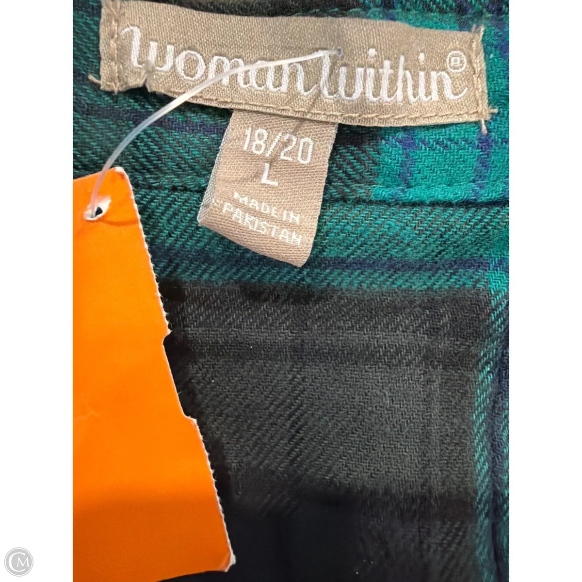 Top Long Sleeve By Woman Within In Green, Size: 1x