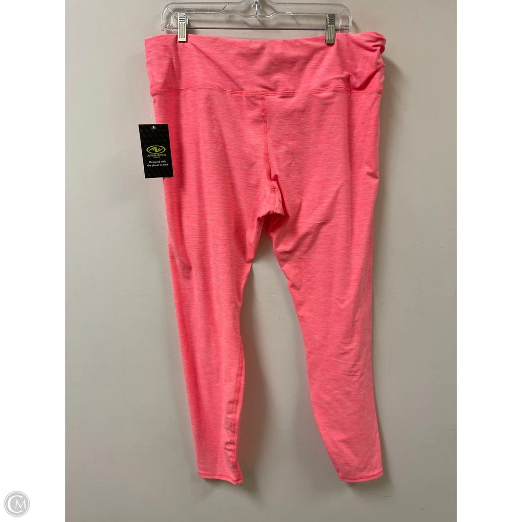 Athletic Leggings By Athletic Works In Pink, Size: 2x