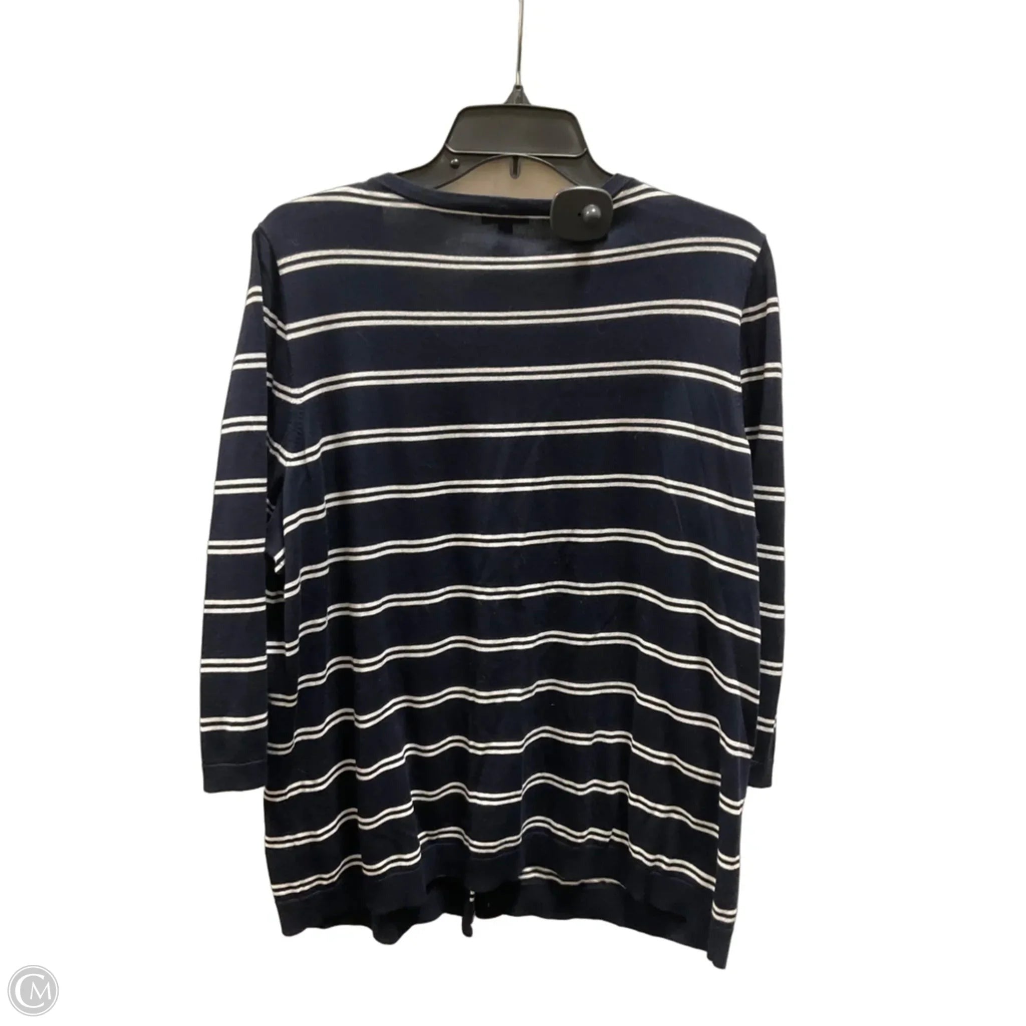 Cardigan By Talbots In Blue & White, Size: 2x