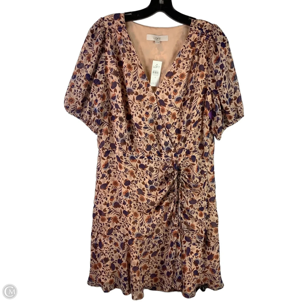 Dress Casual Short By Loft In Orange & Purple, Size: 6