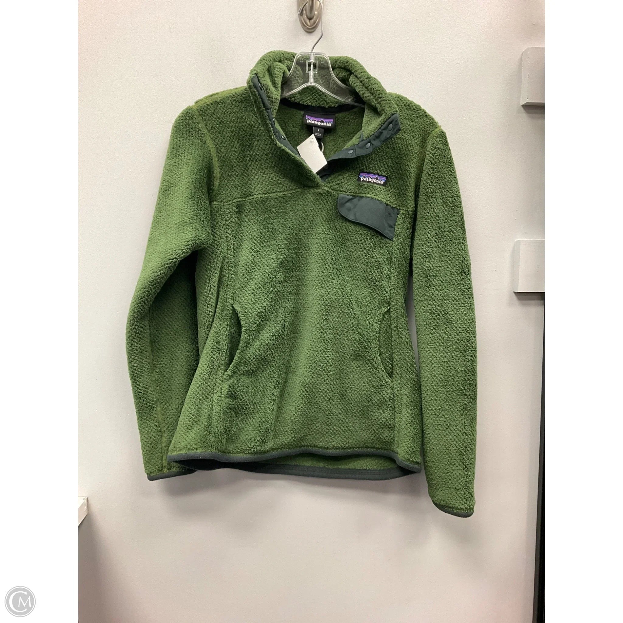 Sweatshirt Collar By Patagonia In Green, Size: S