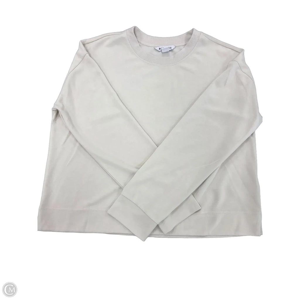 Top Long Sleeve By Athleta In Cream, Size: L