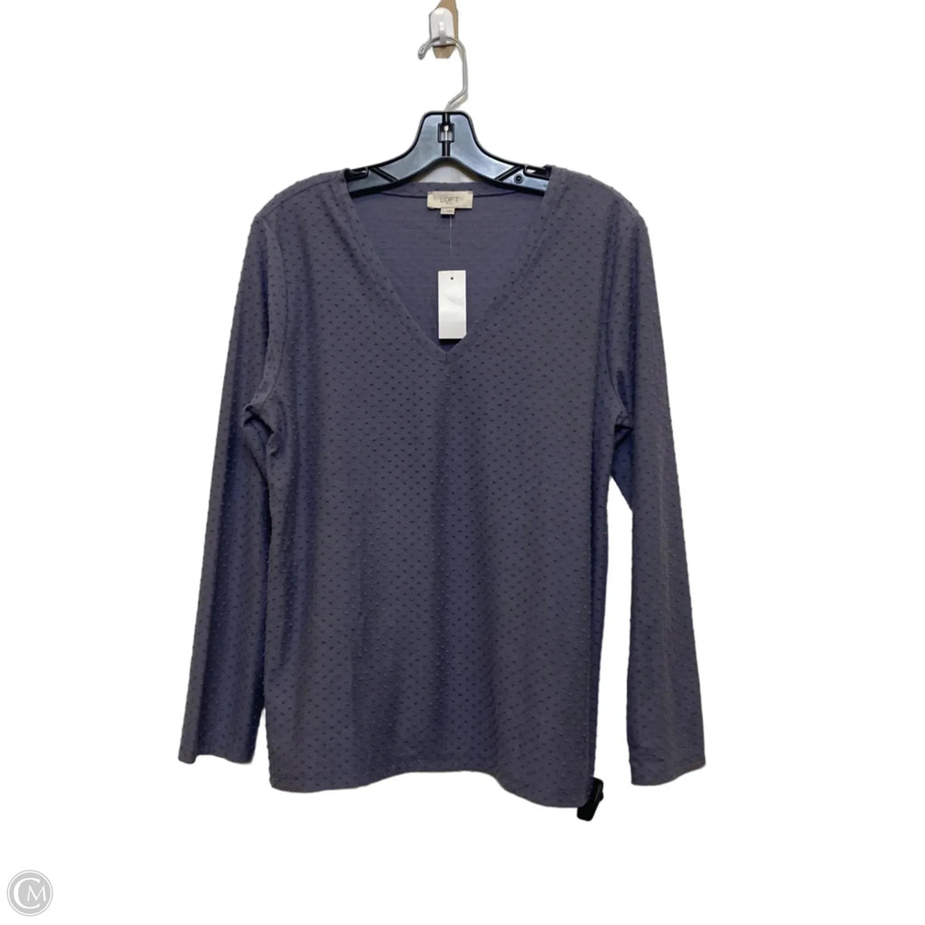 Top Long Sleeve By Loft In Grey, Size: L