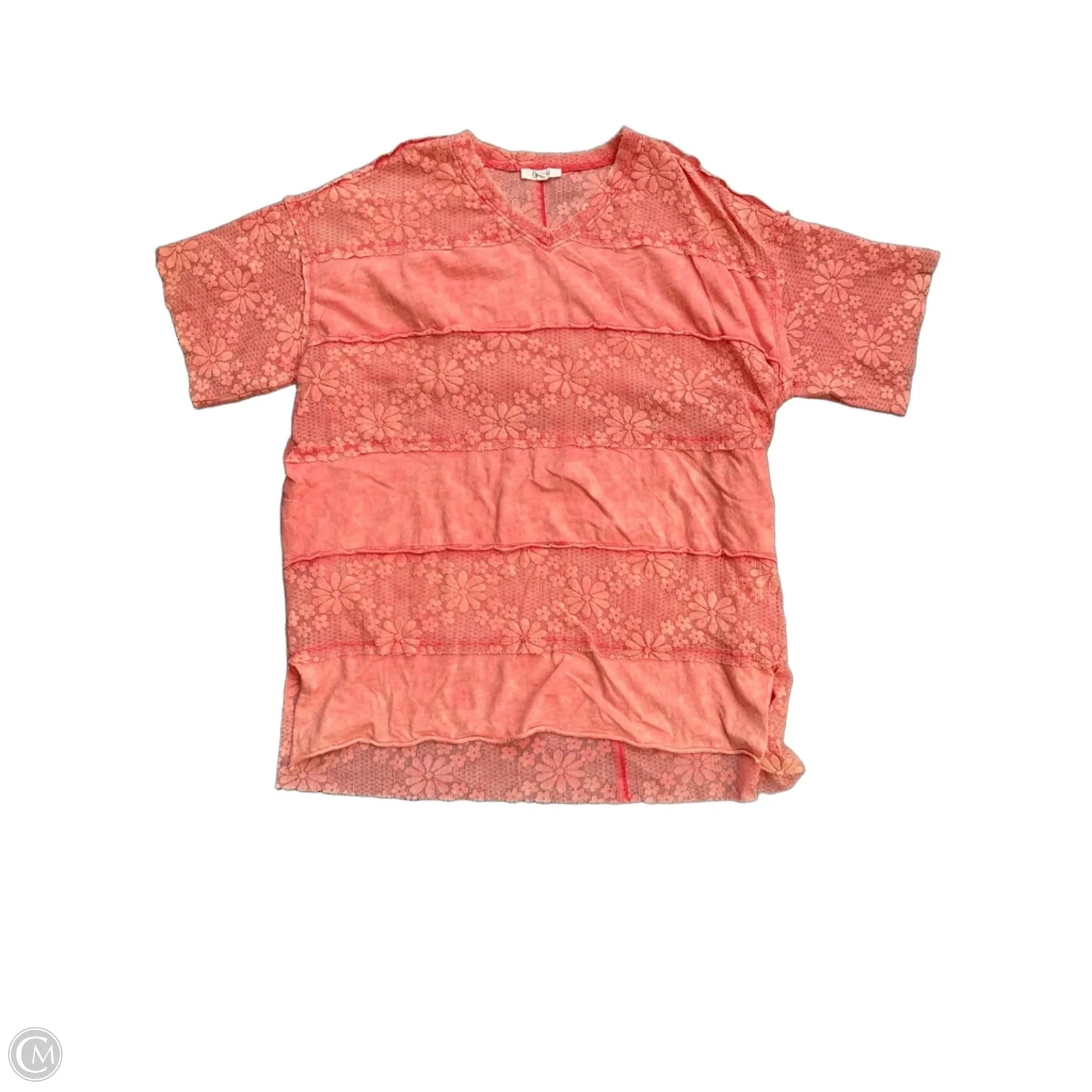 Top Short Sleeve By Oli & Hali In Orange, Size: S