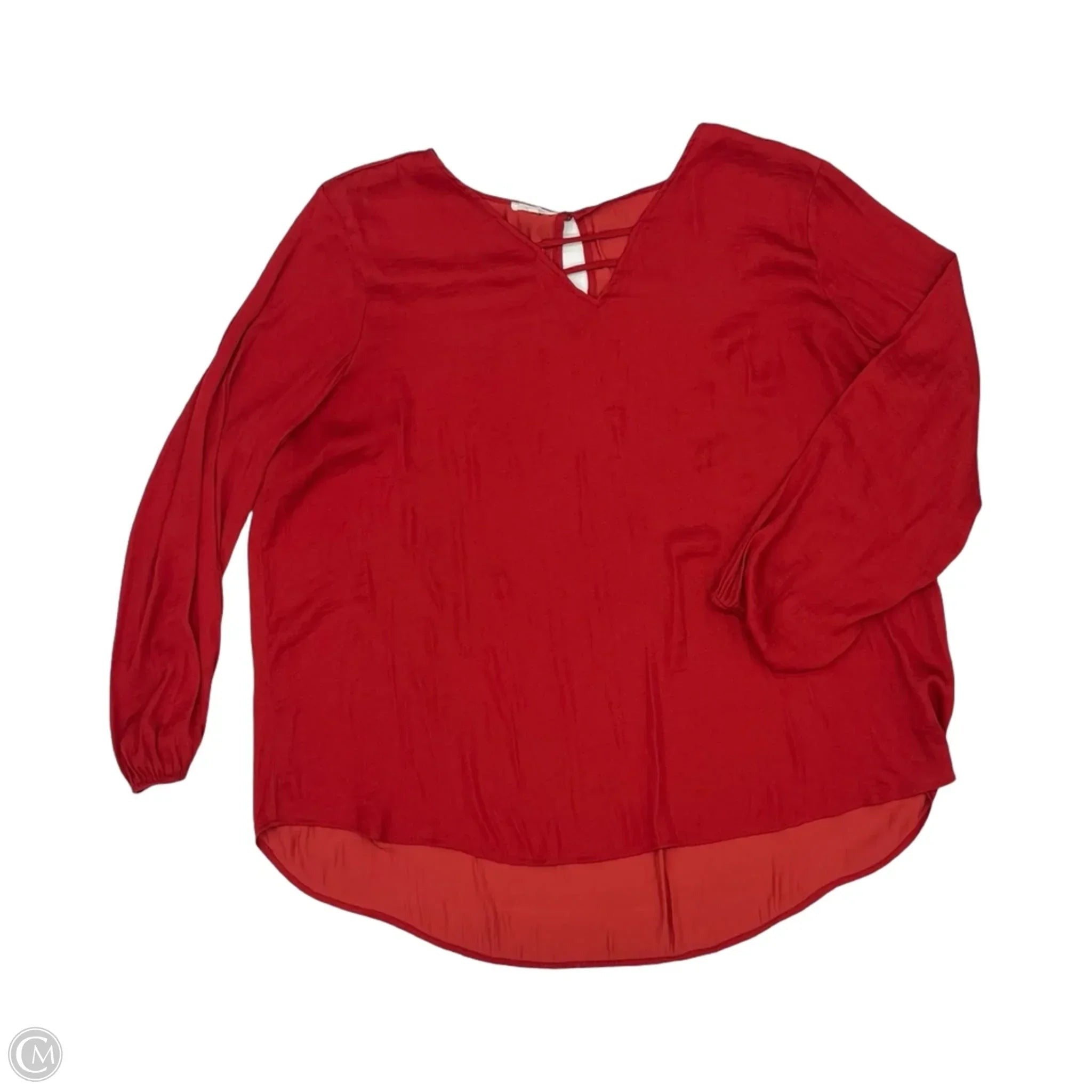 Blouse Long Sleeve By Maurices In Red, Size: 3x