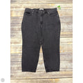 Jeans Straight By Abercrombie And Fitch In Black Denim, Size: 18