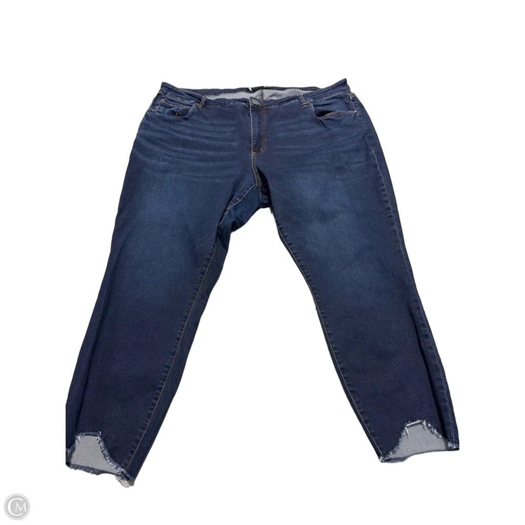 Jeans Straight By Kut In Blue Denim, Size: 24