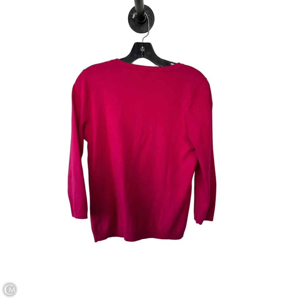 Sweater Cardigan By Talbots In Pink, Size: S