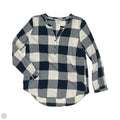 Blouse Long Sleeve By Loft In Blue & White, Size: S