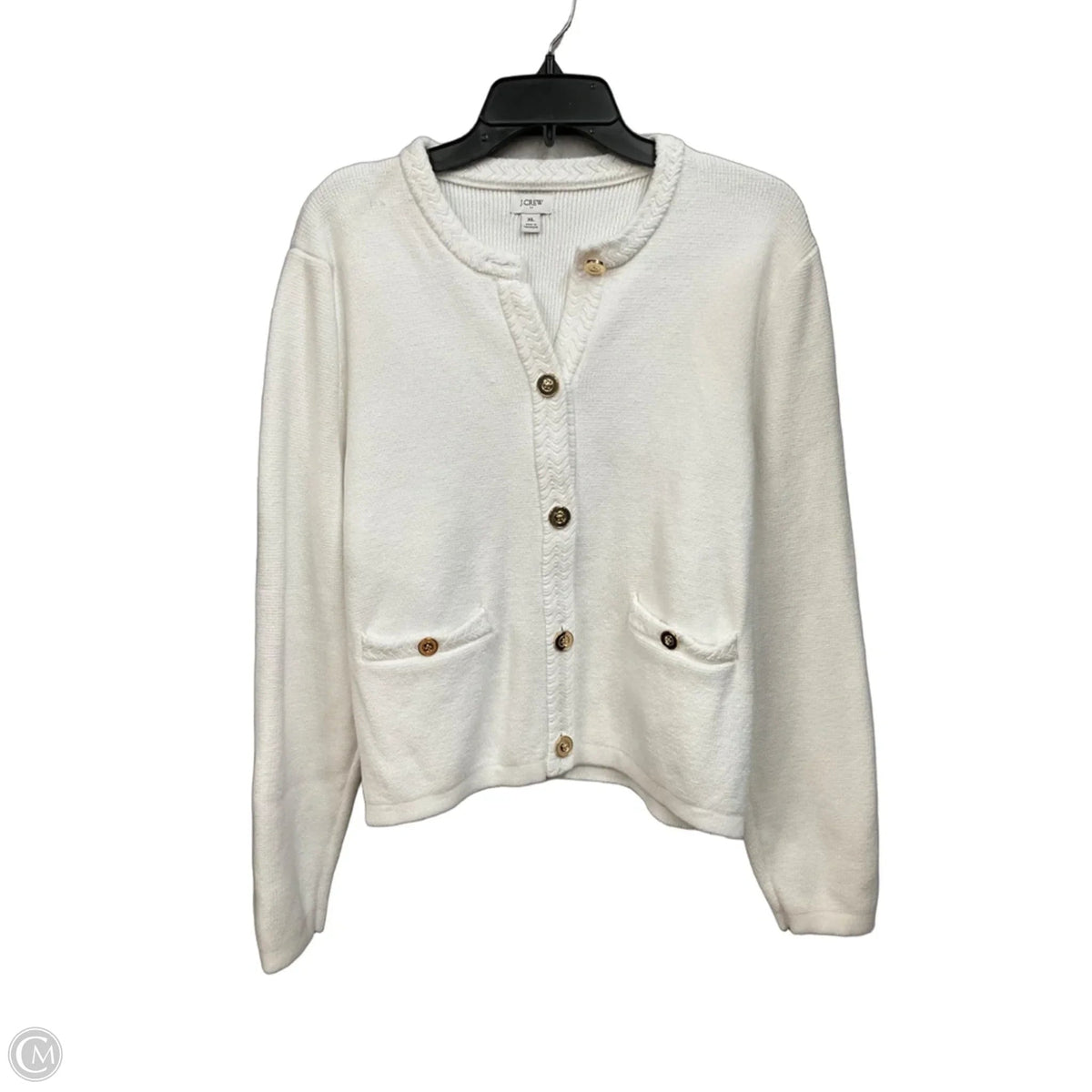 Cardigan By J. Crew In White, Size: Xl