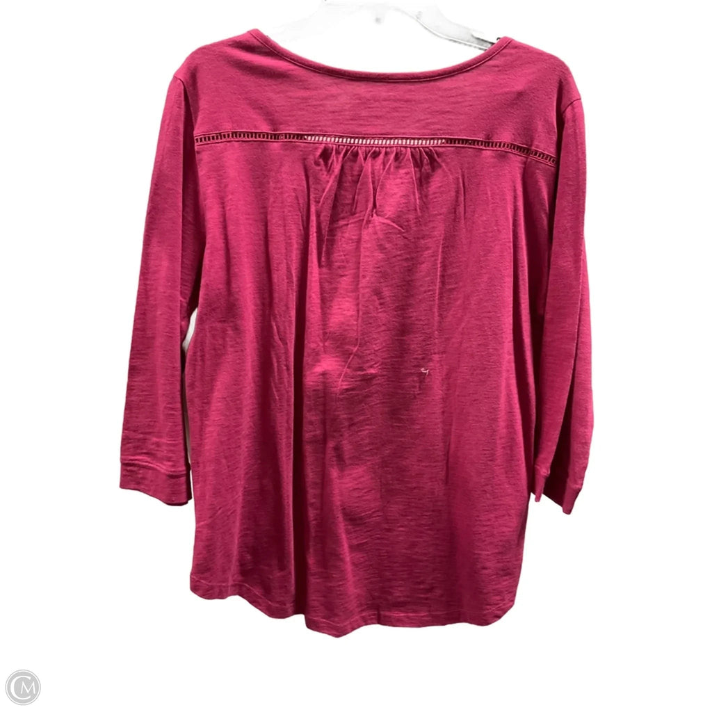 Top 3/4 Sleeve By Eddie Bauer In Purple, Size: L