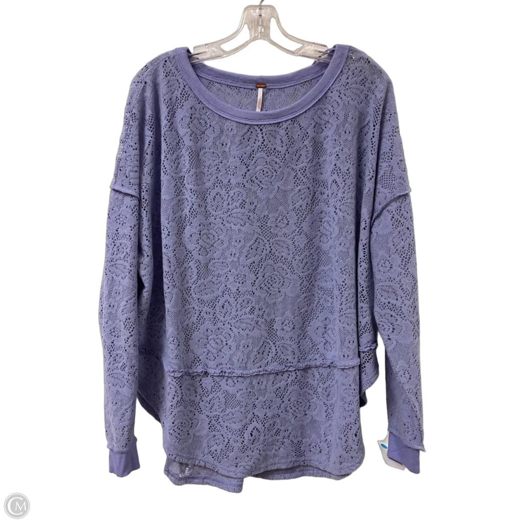 Top Long Sleeve By Free People In Purple, Size: M