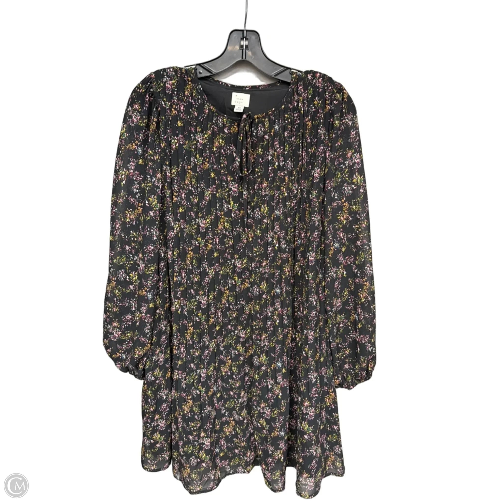 Dress Casual Midi By A New Day In Black & Pink, Size: Xs