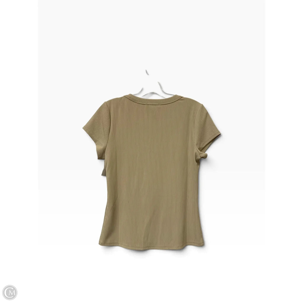 Top Short Sleeve Basic By White House Black Market In Beige, Size: M