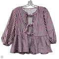 Top 3/4 Sleeve By Cmf In Striped Pattern, Size: S