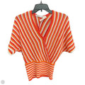Sweater By Trina Turk In Orange & White, Size: S