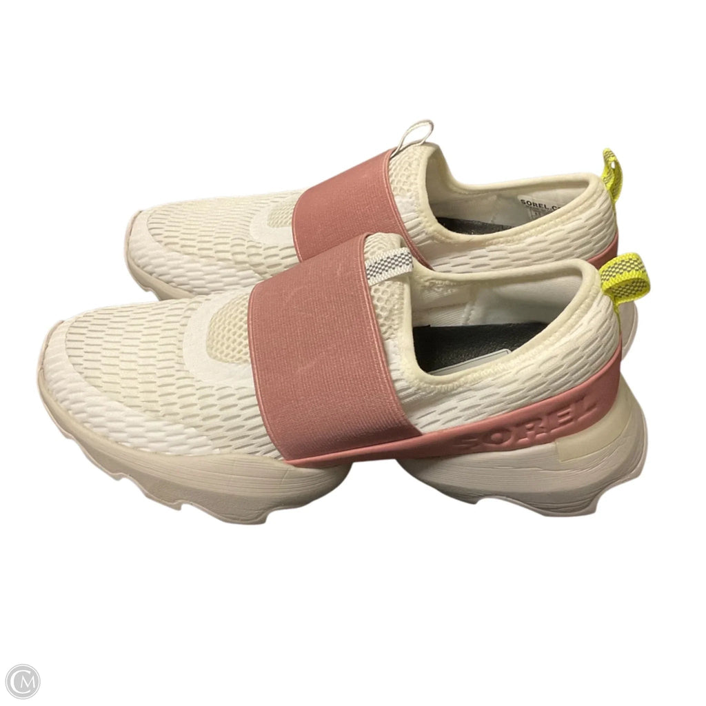 Shoes Athletic By Sorel In Pink & White, Size: 6.5