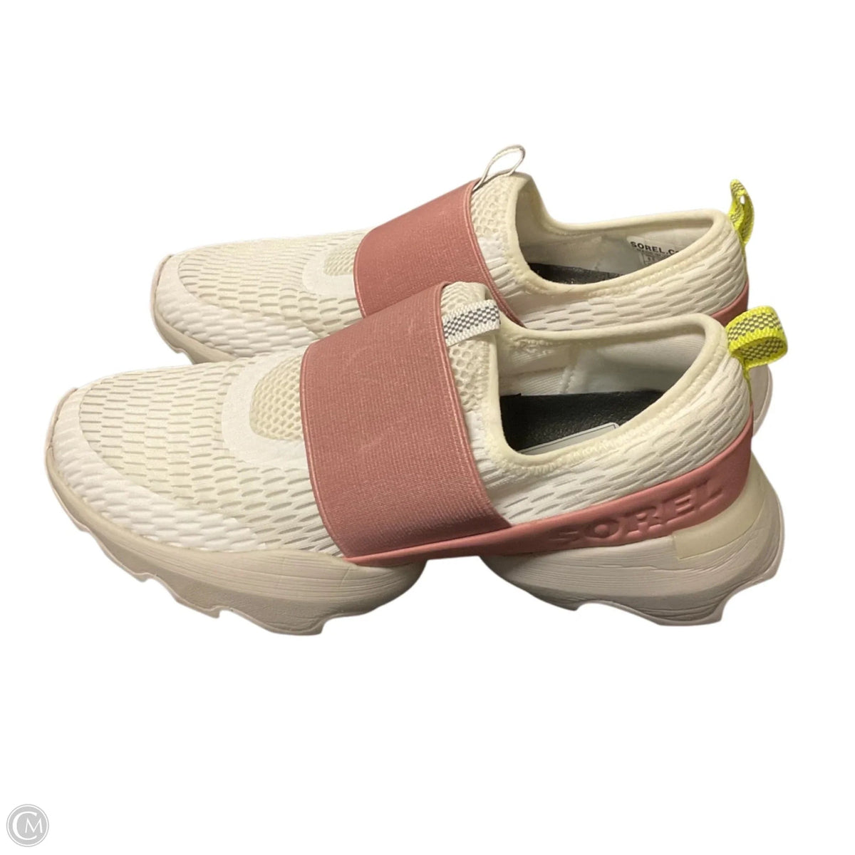 Shoes Athletic By Sorel In Pink & White, Size: 6.5