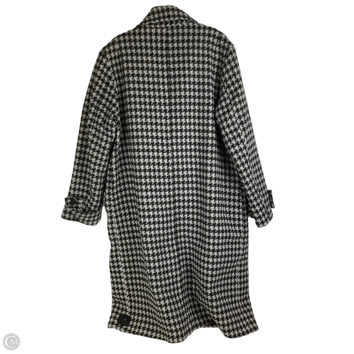 Coat Designer By All Saints In Black & Grey, Size: 12
