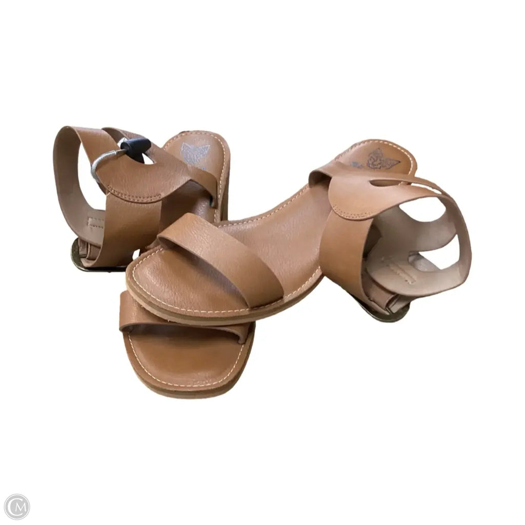 Sandals Heels Block By Clothes Mentor In Brown, Size: 7.5