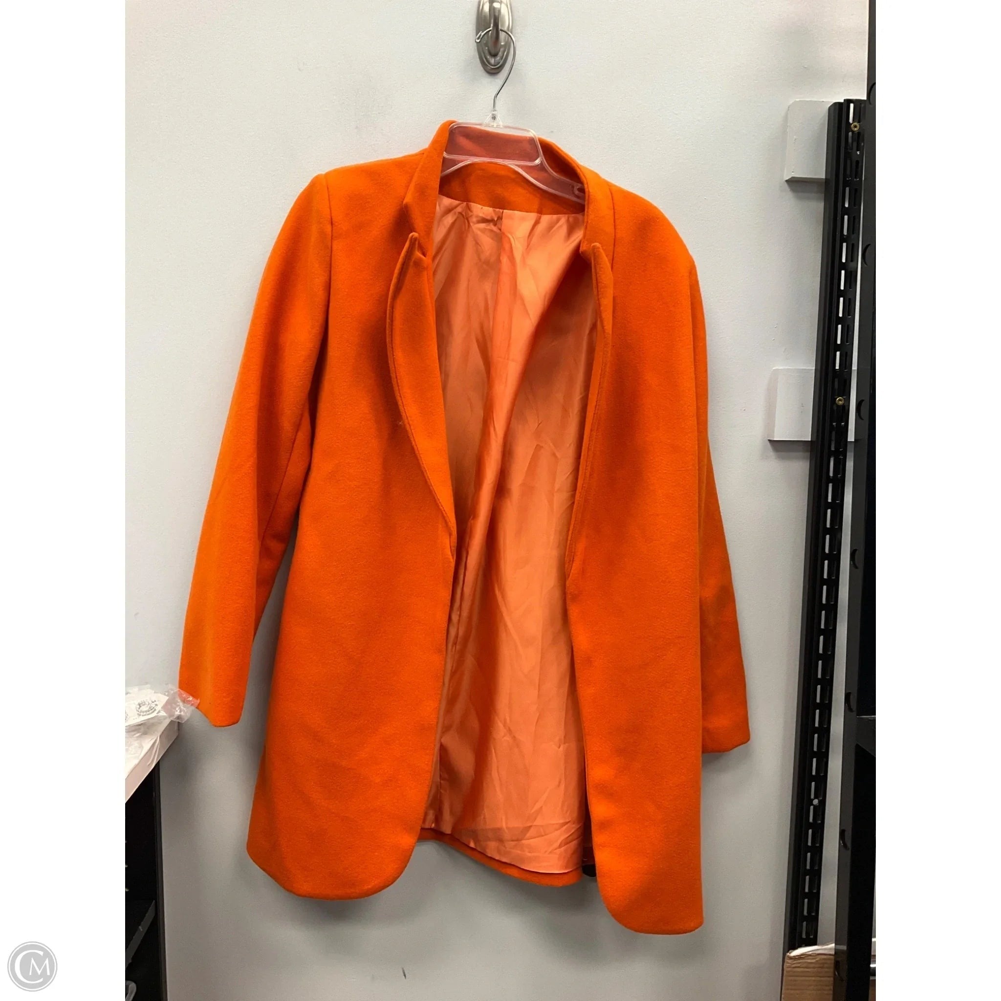 Coat Peacoat By Clothes Mentor In Orange, Size: 6