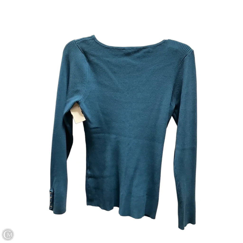 Top Long Sleeve By White House Black Market In Blue, Size: L