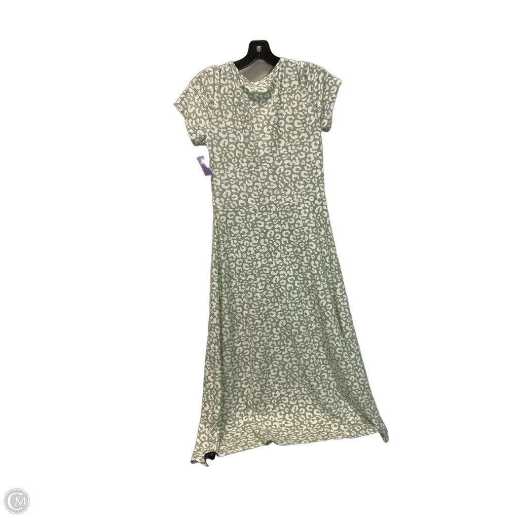 Dress Casual Maxi By Jessica Simpson In Green & White, Size: L