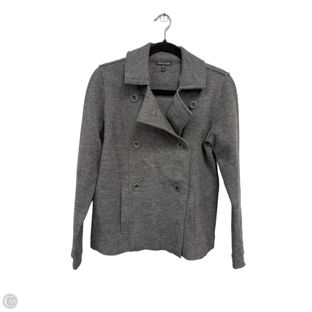 Jacket Other By Eileen Fisher In Grey, Size: Xs