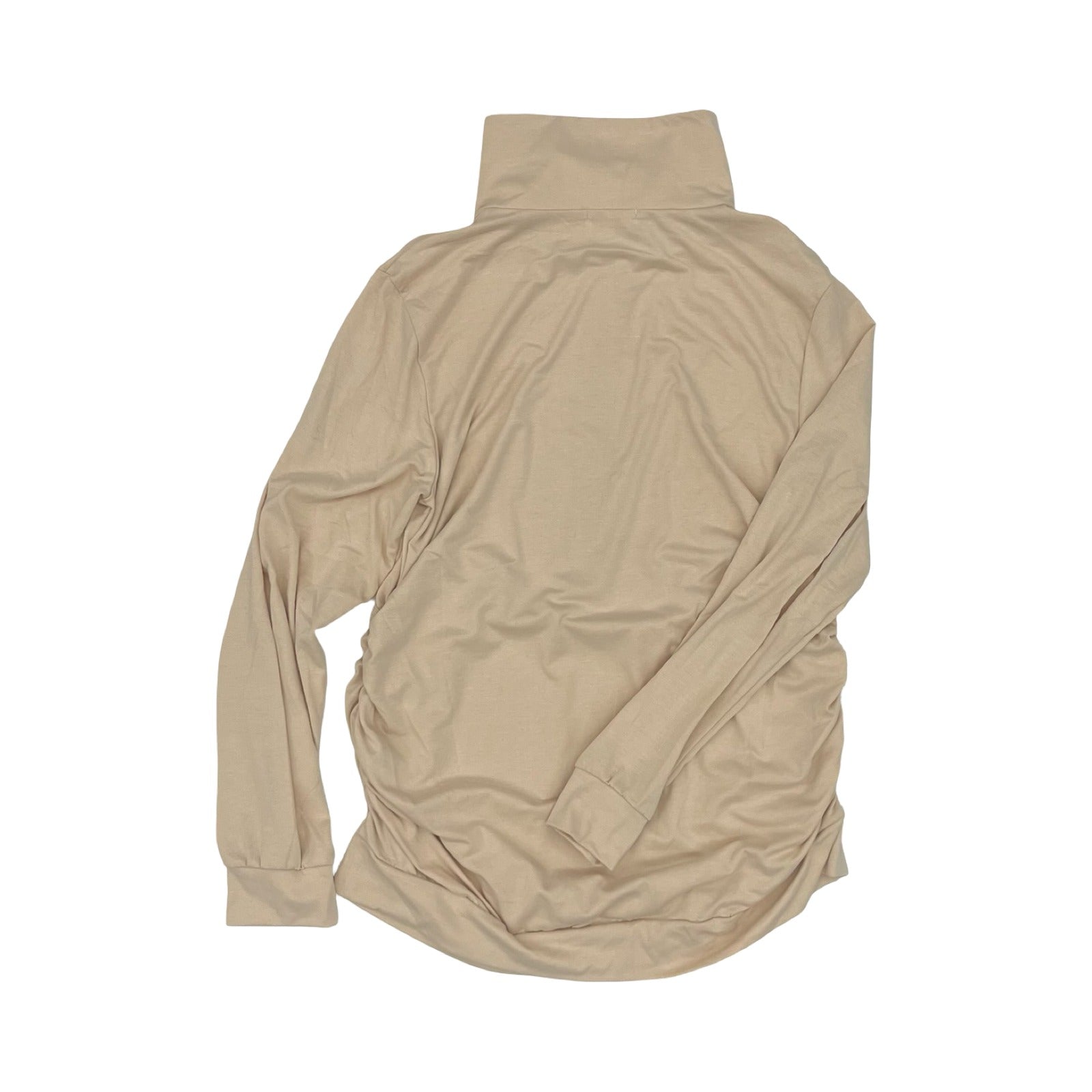 Mat Top Ls By Clothes Mentor In Tan, Size:L