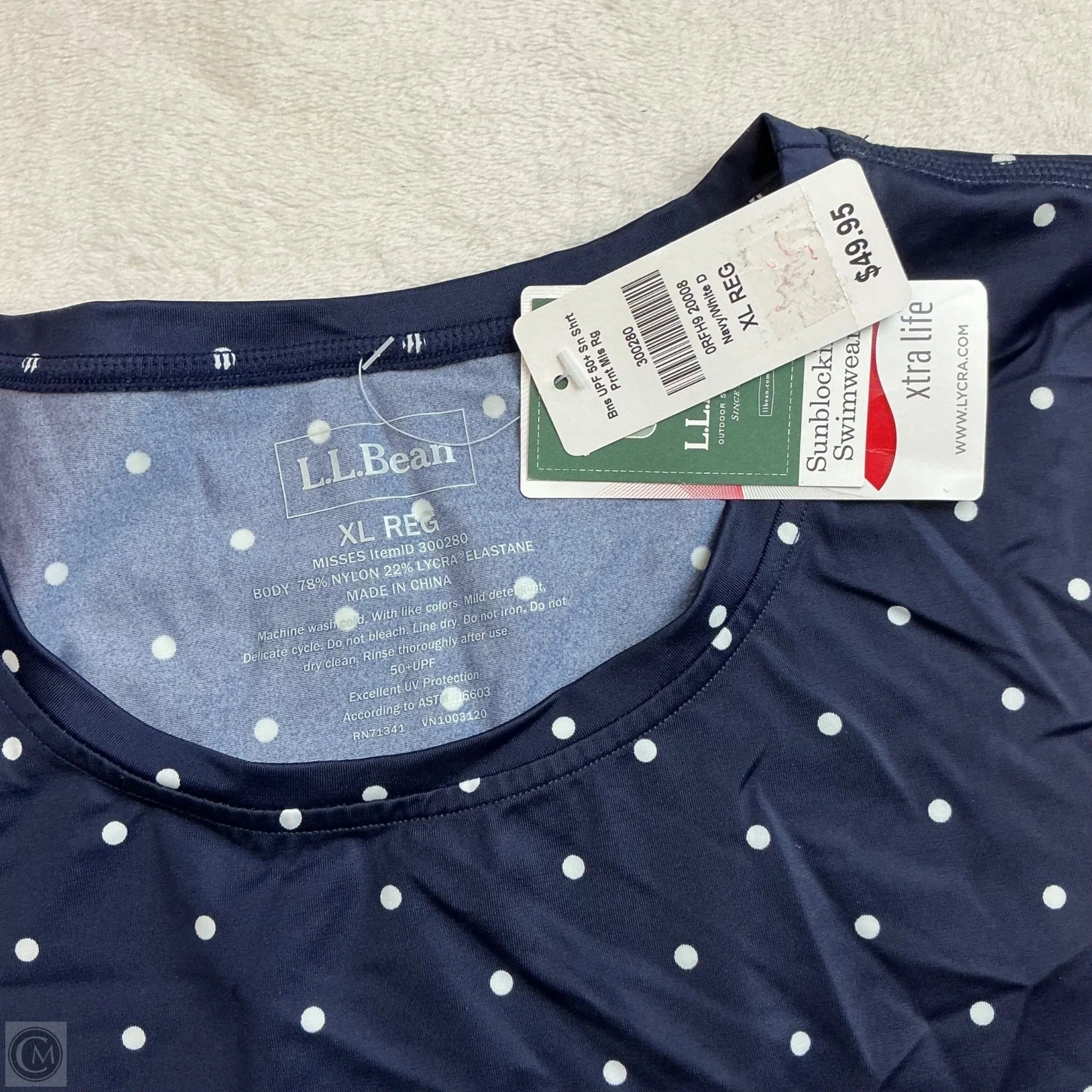 Top Long Sleeve By L.l. Bean In Polkadot Pattern, Size: Xl