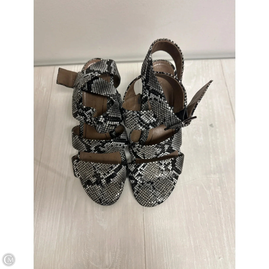 Sandals Heels Block By Vionic In Snakeskin Print, Size: 5