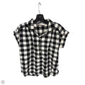 Top Short Sleeve By Loft In Black & White, Size: S